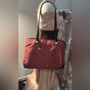 Brighton Tote Wine Red Canvas -So Pretty!